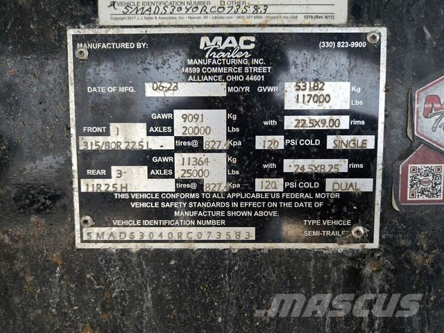 MAC END DUMP 기타 트레일러