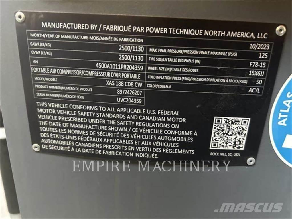 Atlas Copco XAS188CD 콤푸레샤