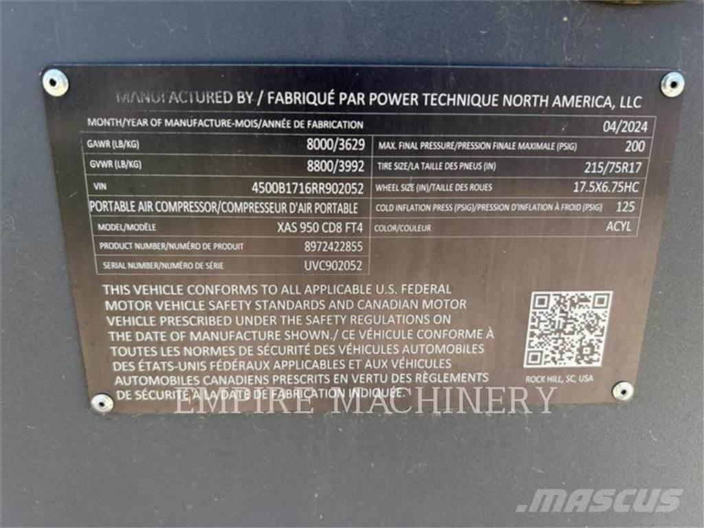 Atlas Copco XAS950CD 콤푸레샤