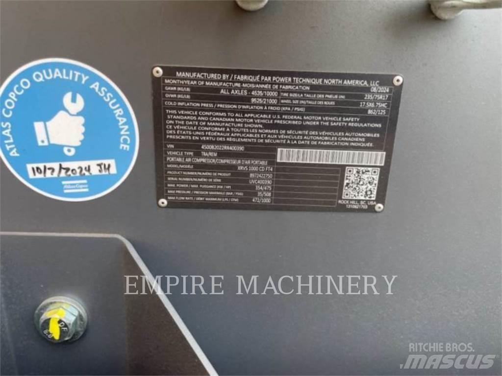 Atlas Copco XRVS1000CD 콤푸레샤