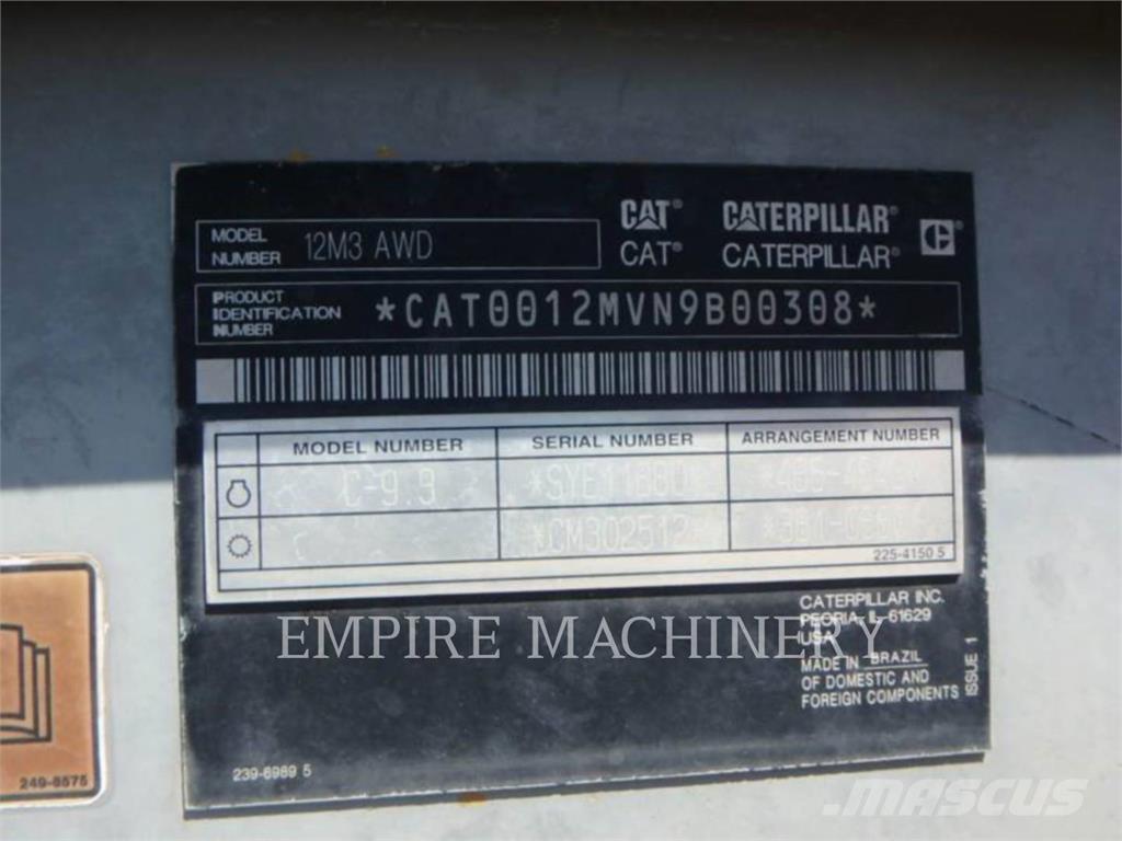 CAT 12M3 AWD 그레이더