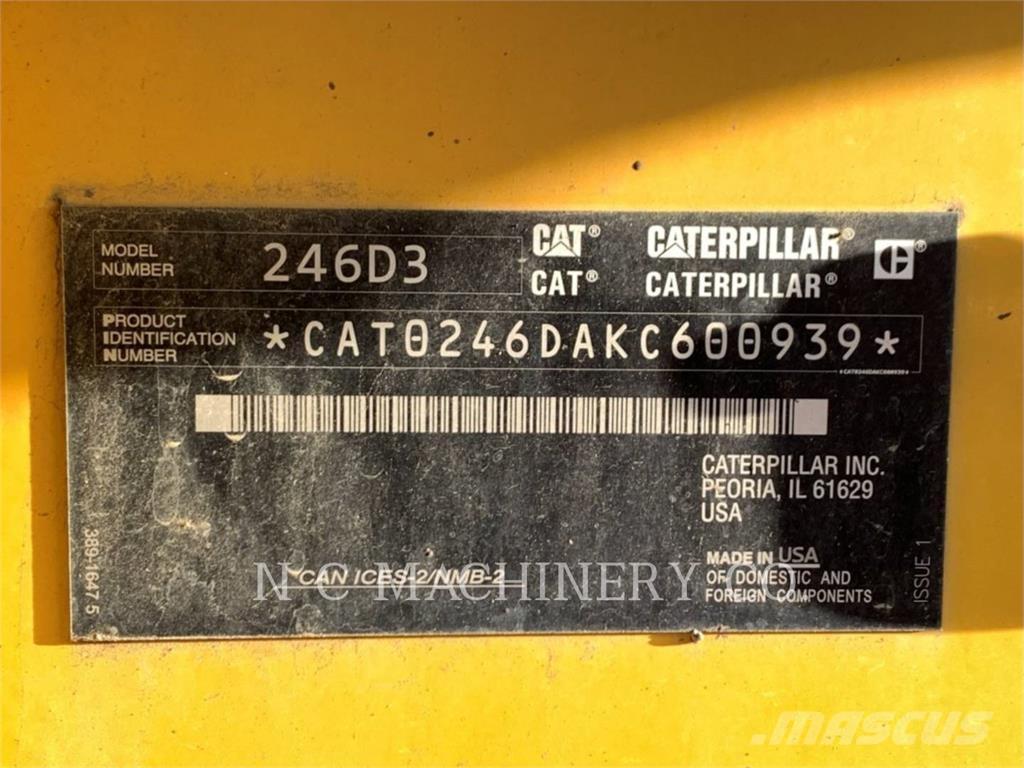 CAT 246D3 H3CB  스키드로더