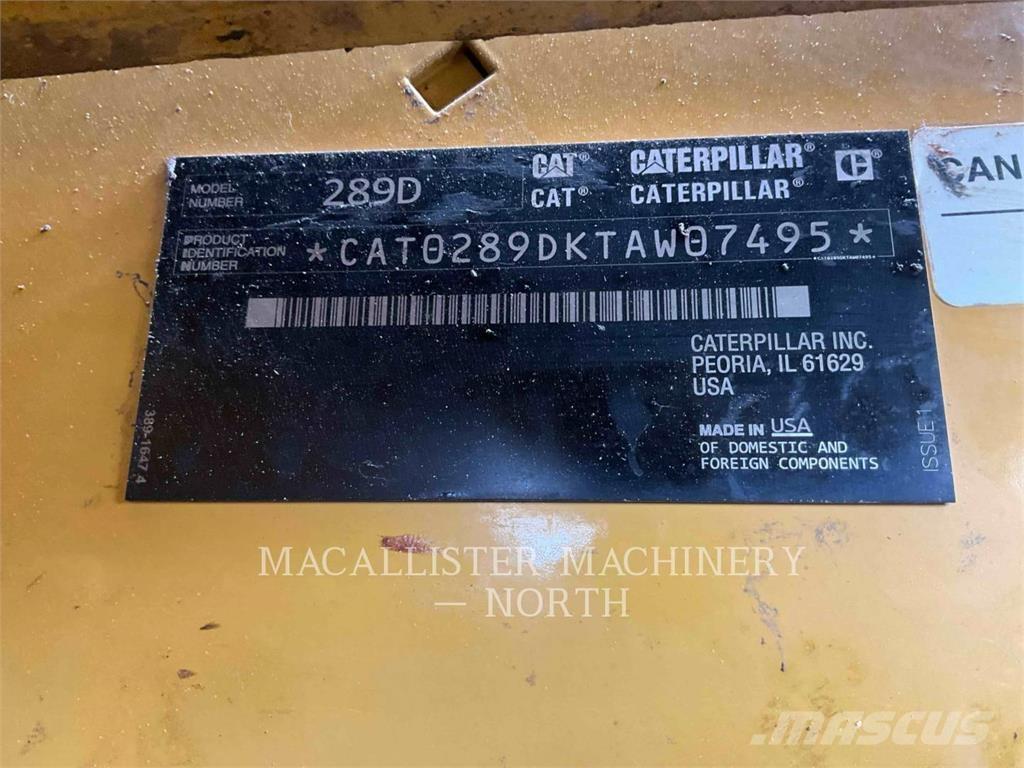 CAT 289D A2Q  스키드로더
