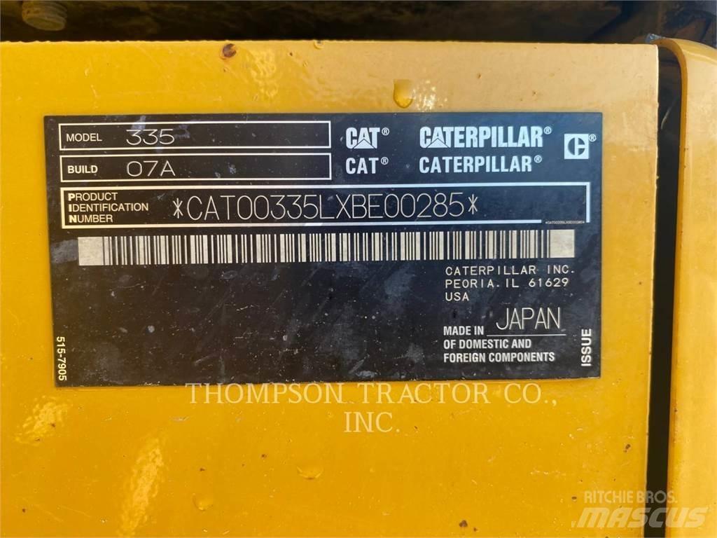 CAT 335 대형 굴삭기 29톤 이상