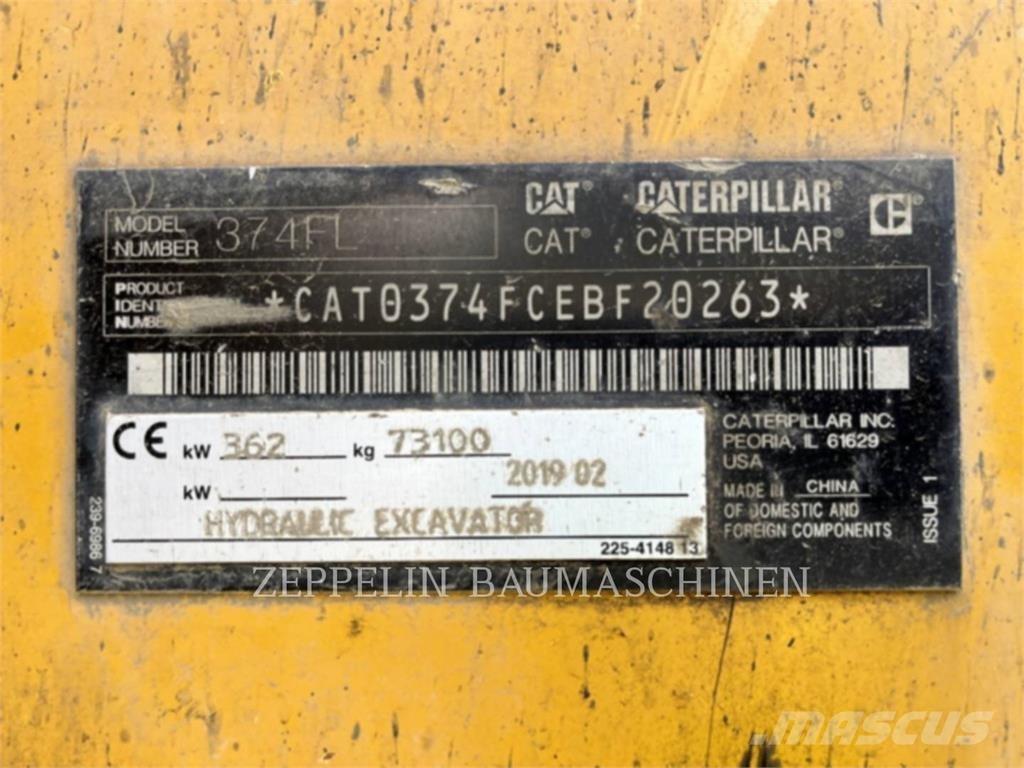 CAT 374FL 대형 굴삭기 29톤 이상