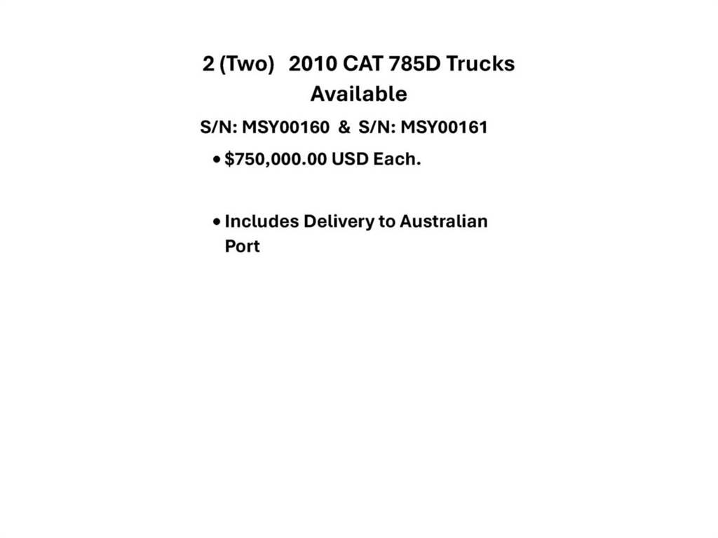 CAT 785D 연결식 홀러