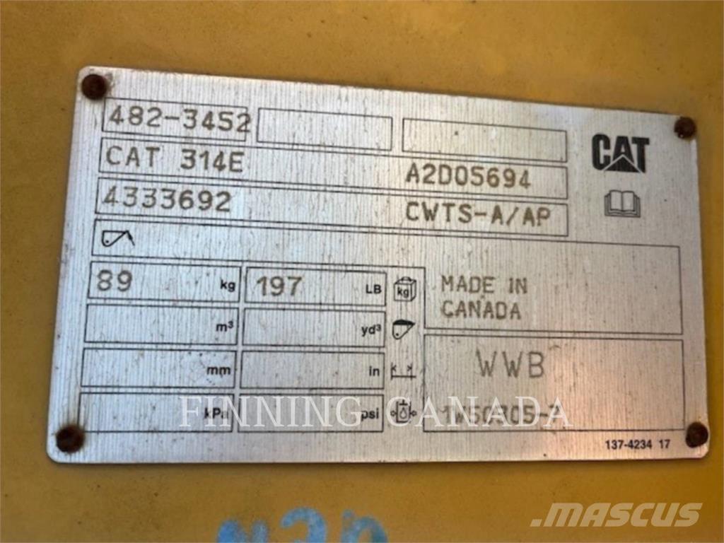 CAT ATTACHMENTS 314E 퀵 커넥터