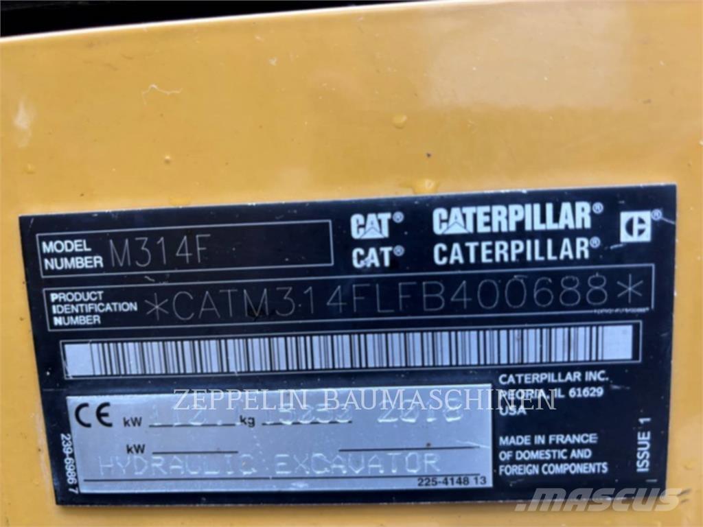 CAT M314F  휠 굴삭기