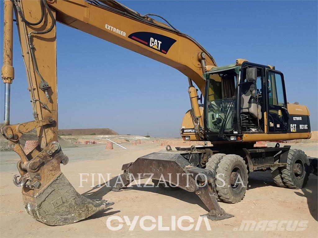 CAT M318  휠 굴삭기
