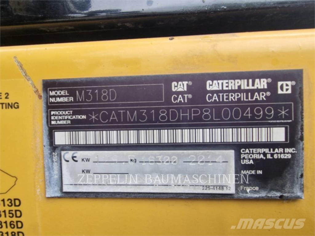 CAT M318D  휠 굴삭기