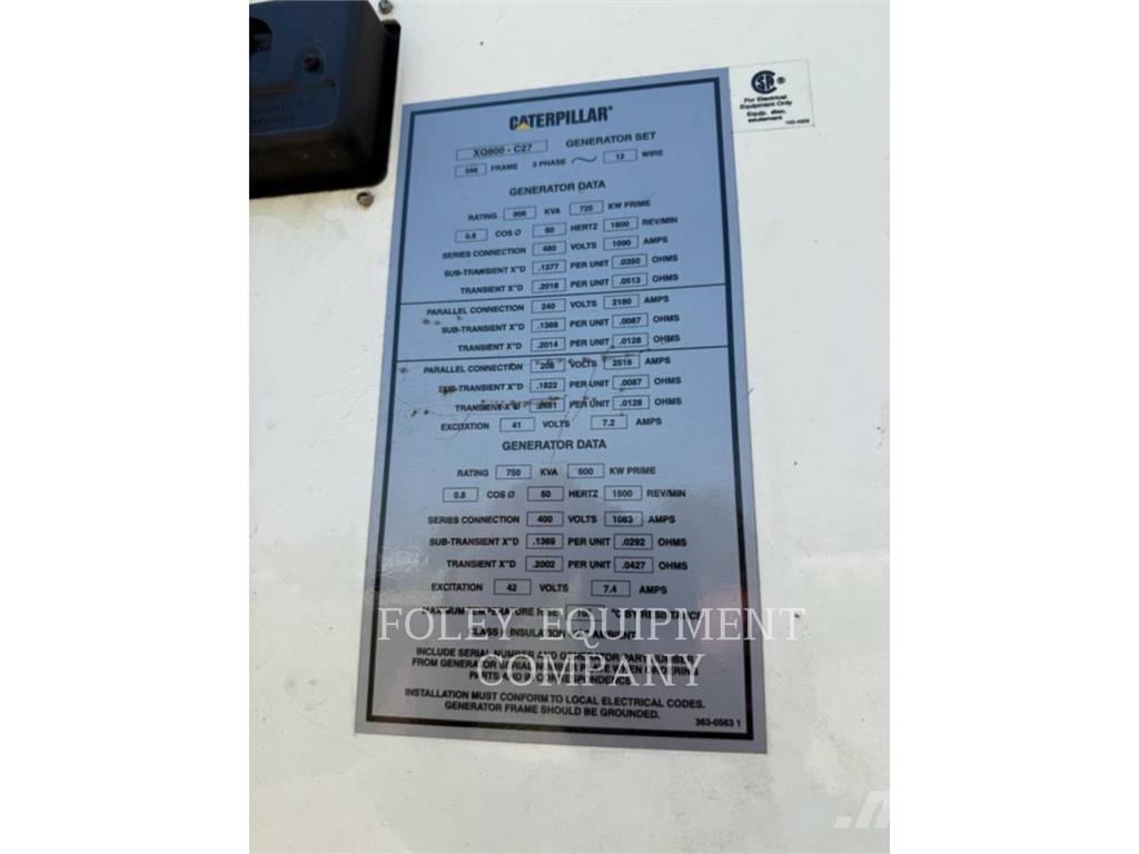 CAT XQ800 기타 발전기