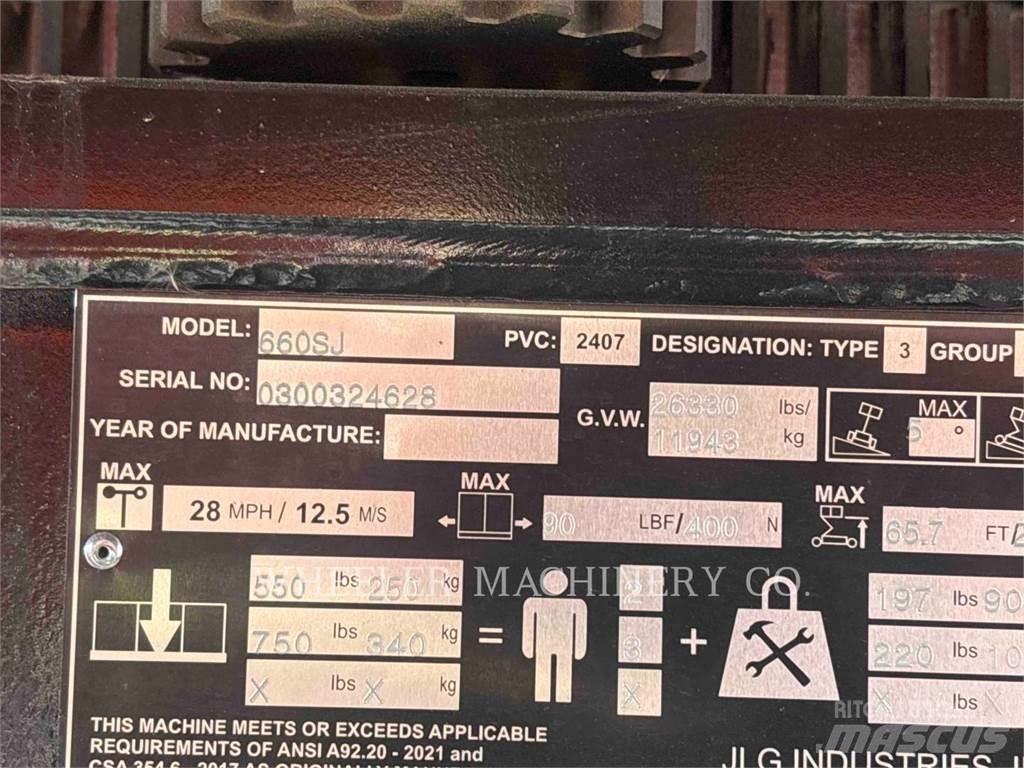 JLG 660SJ 관절형 전동이동 리프트