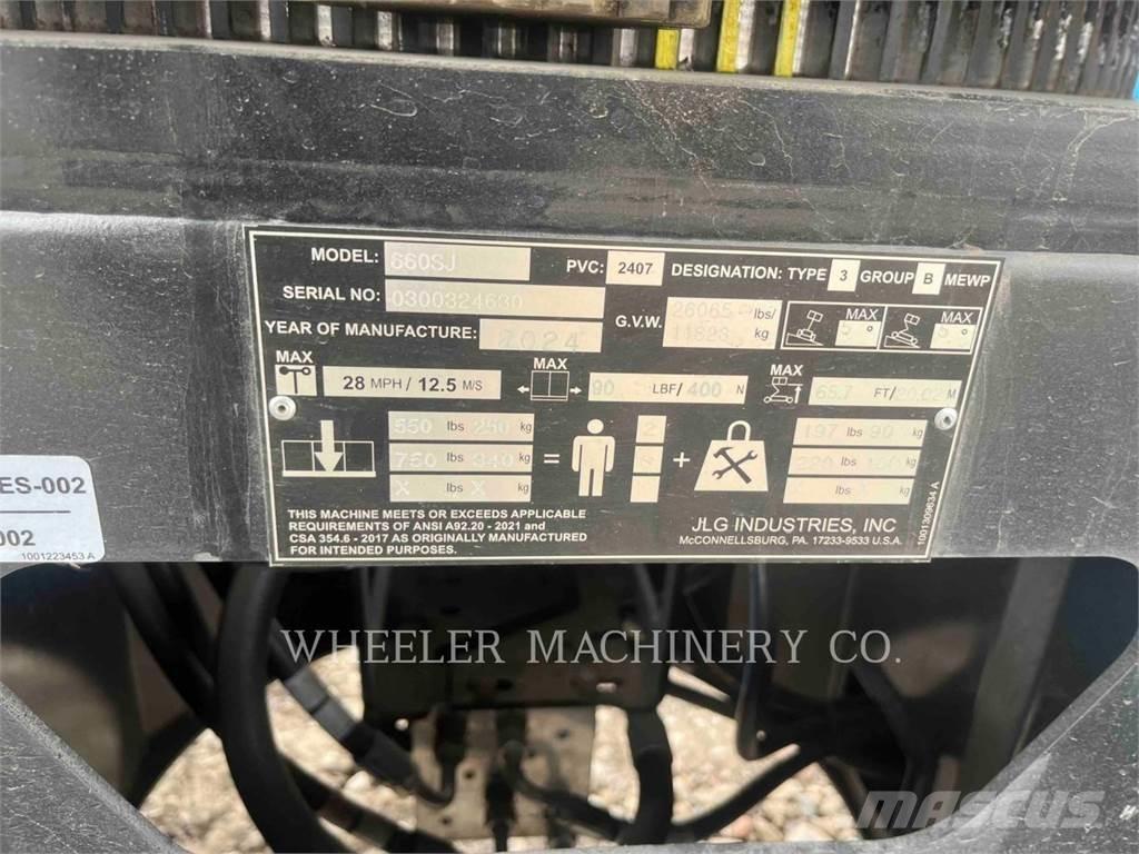 JLG 660SJ 관절형 전동이동 리프트