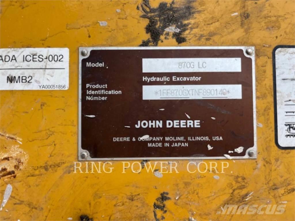 John Deere & CO. 870GLC 대형 굴삭기 29톤 이상