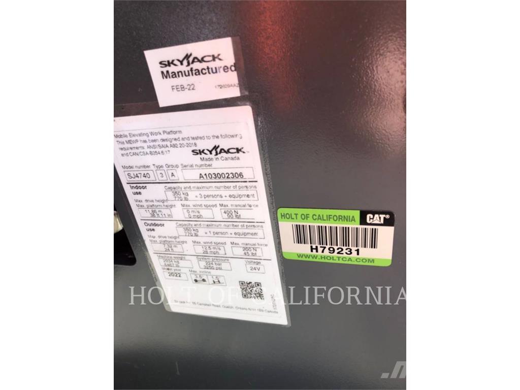 Skyjack SCISSOR40E 가위형 리프트