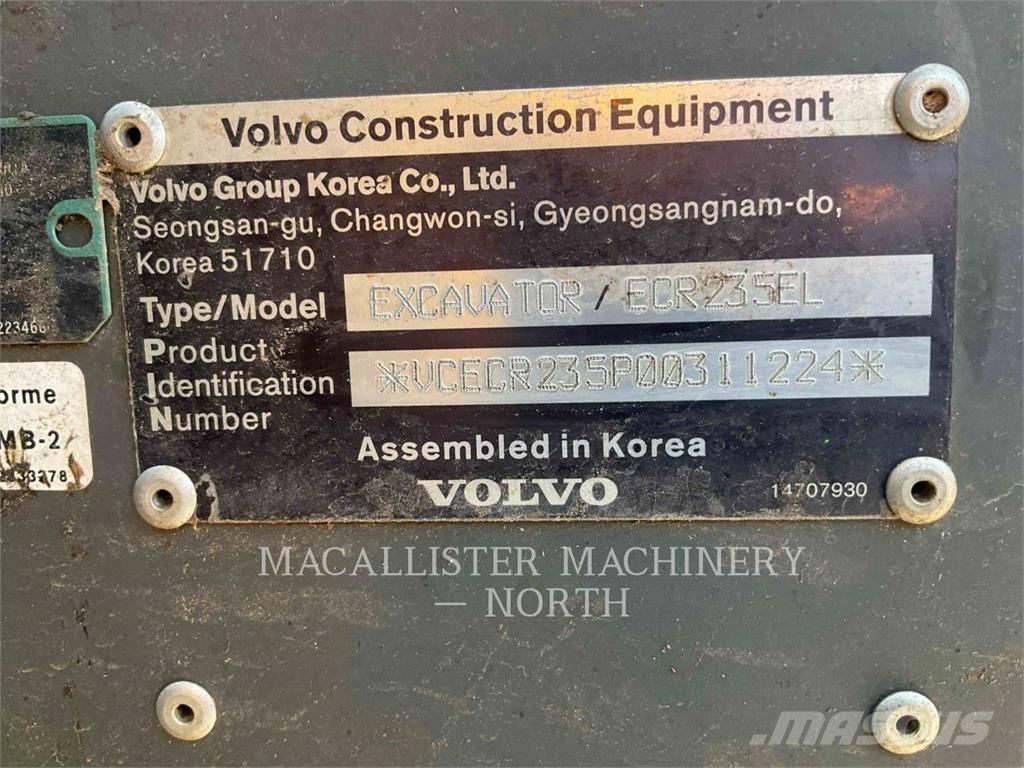 Volvo ECR235EL 대형 굴삭기 29톤 이상