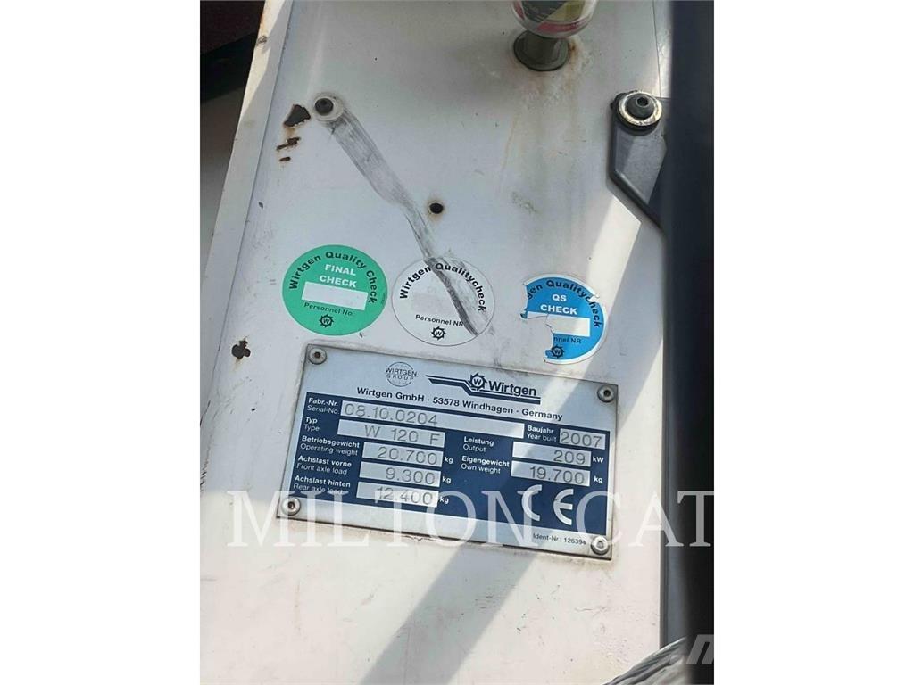 Wirtgen W120F 아스팔트 콜드 밀링 기계