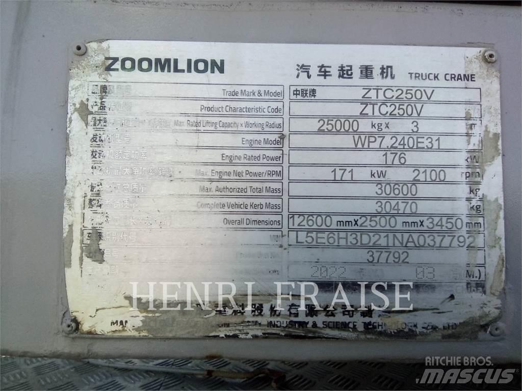 Zoomlion ZTC250V31 A/T 크레인