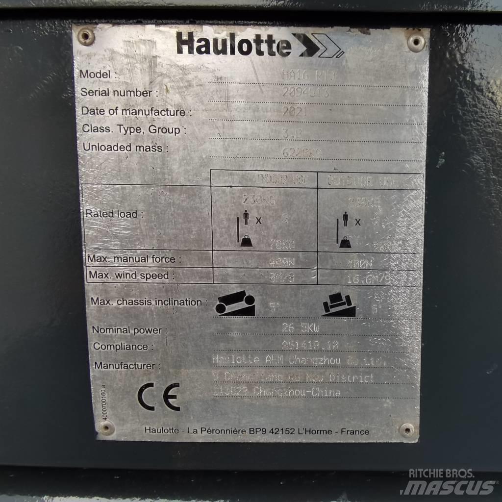 Haulotte HA16RTJ 관절형 전동이동 리프트