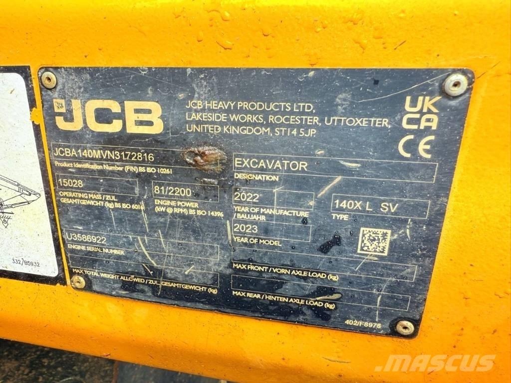 JCB 140 X 대형 굴삭기 29톤 이상