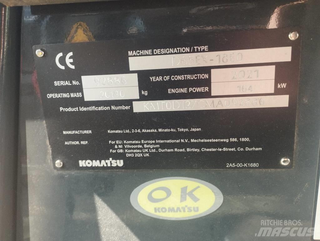 Komatsu D 65 EX-18 크롤러 도저