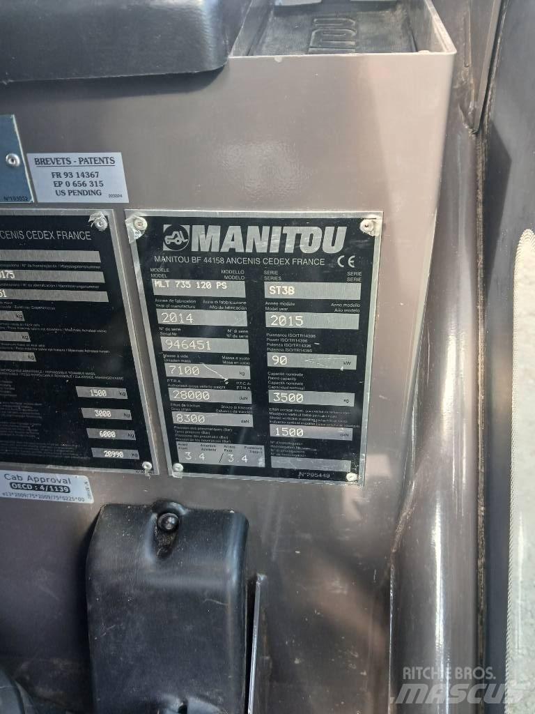 Manitou MLT 735-120 농업용 텔레 핸들러