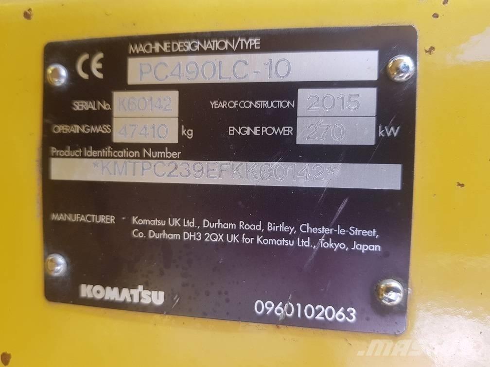 Komatsu PC 490 LC-10 대형 굴삭기 29톤 이상
