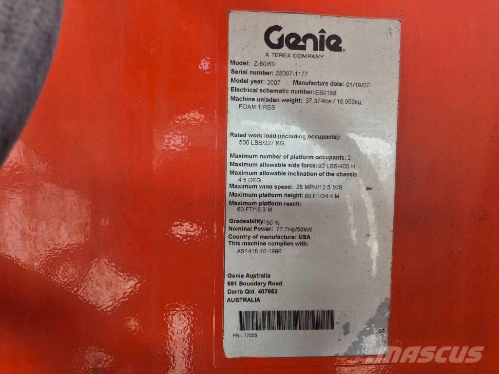 Genie Z 80/60 관절형 전동이동 리프트