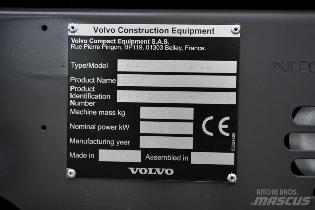 Volvo ECR 58 F 소형 굴삭기 7톤 미만