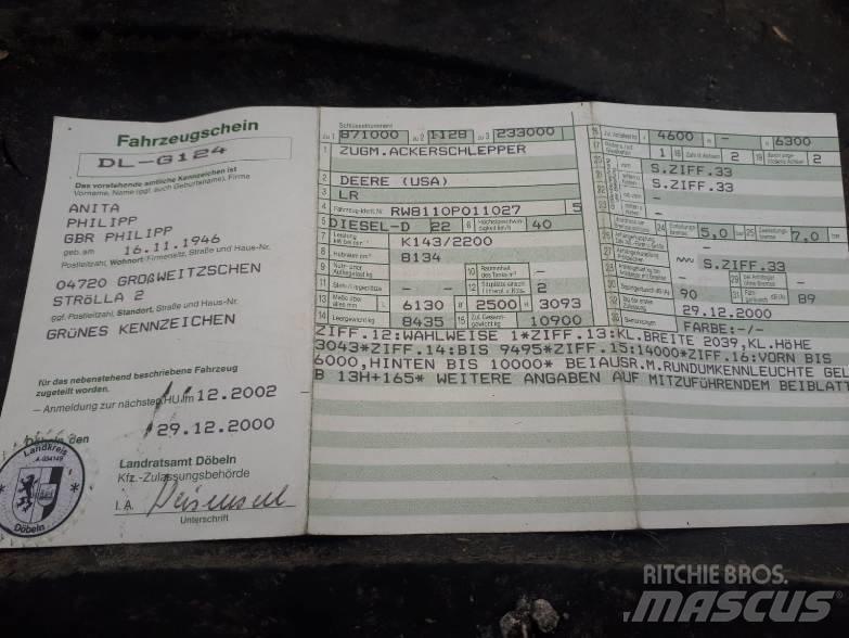 John Deere 8110 트랙터