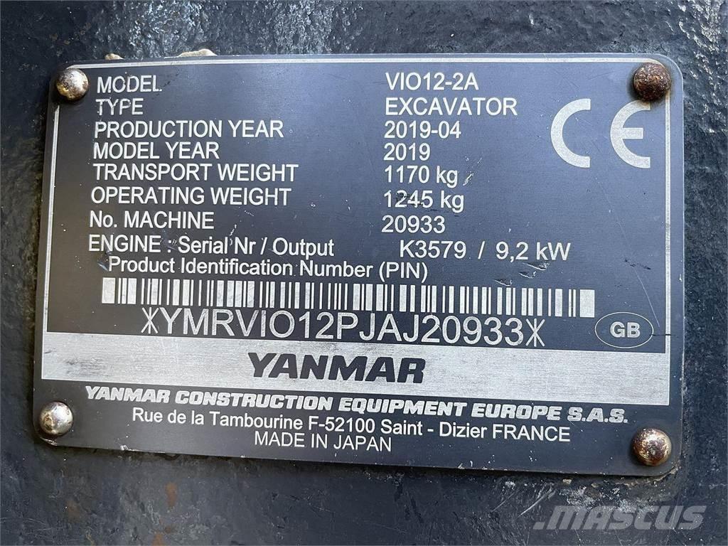 Yanmar VIO12  휠 굴삭기