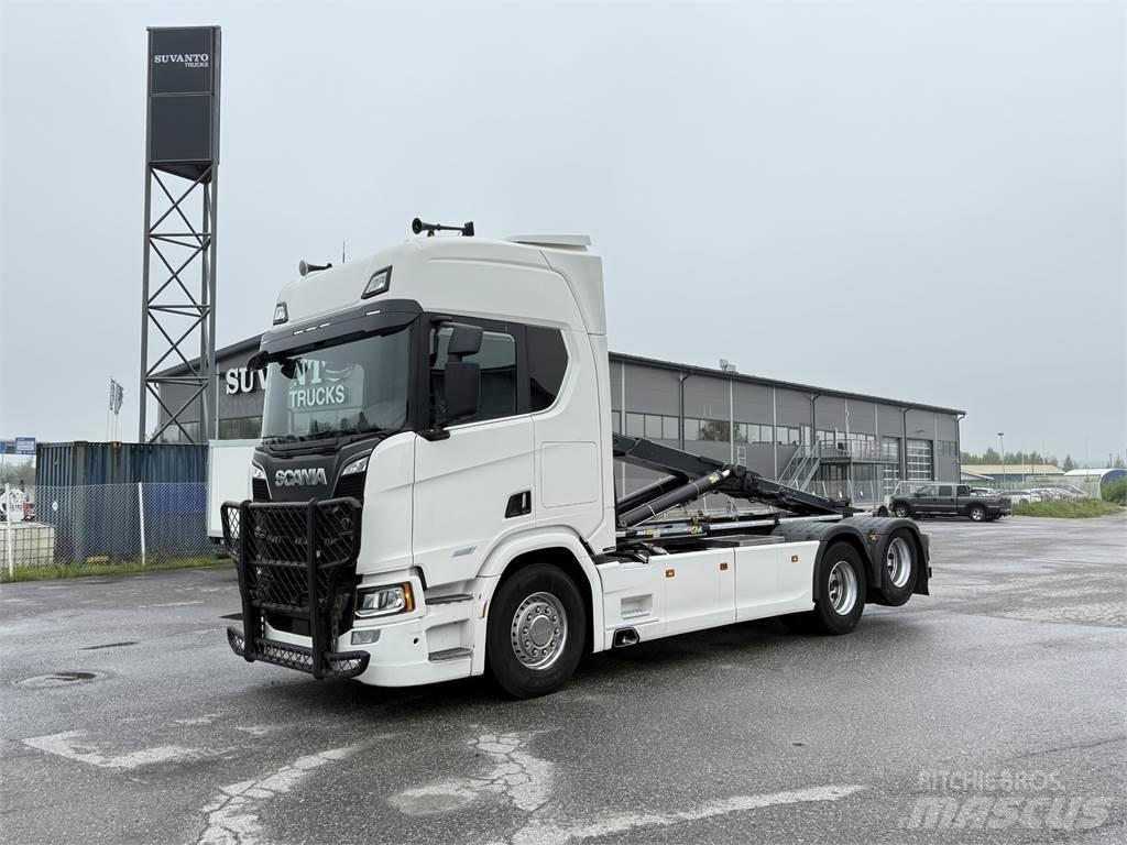 Scania R650 6X2 훅 리프트 트럭