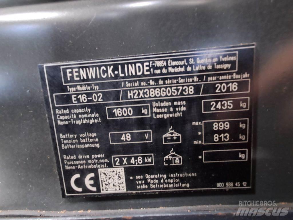 Linde E16-02 전동 지게차