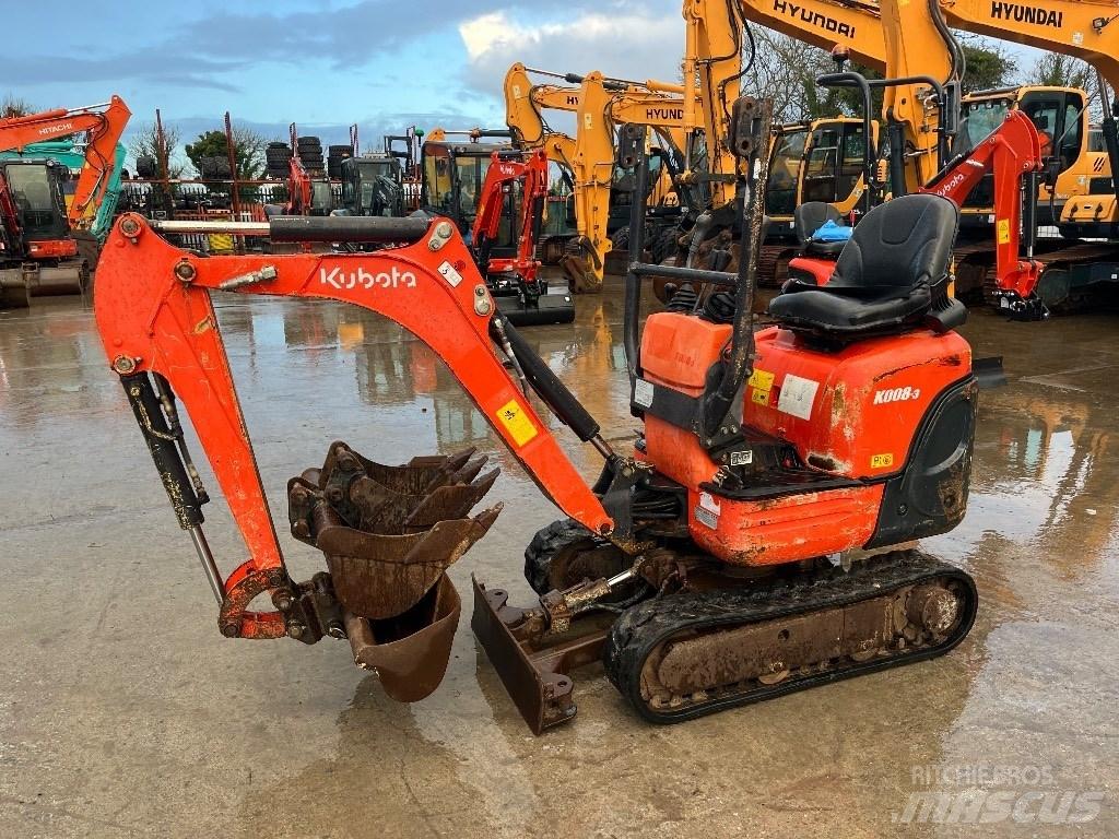 Kubota K 008-3 소형 굴삭기 7톤 미만