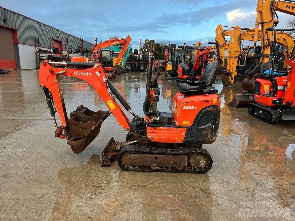 Kubota K 008-3 소형 굴삭기 7톤 미만