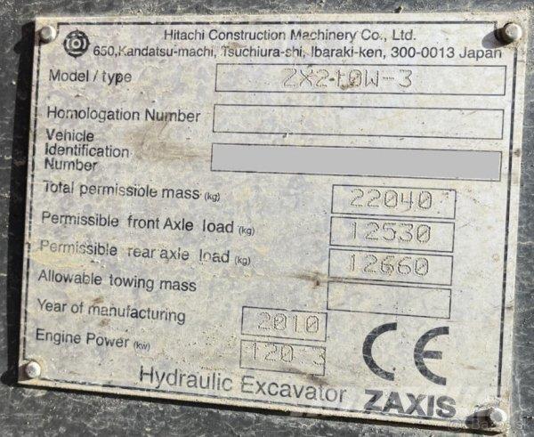 Hitachi ZX 210W-3  휠 굴삭기