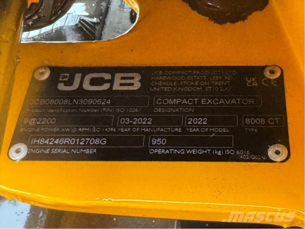 JCB MICRO 8008 소형 굴삭기 7톤 미만