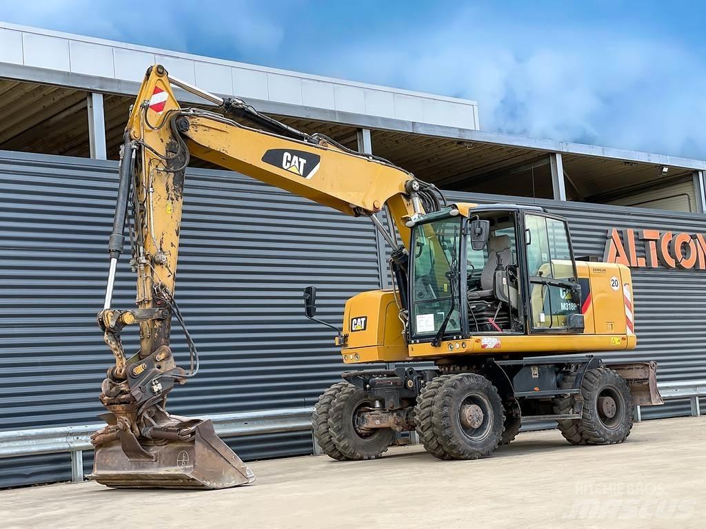 CAT M318F  휠 굴삭기