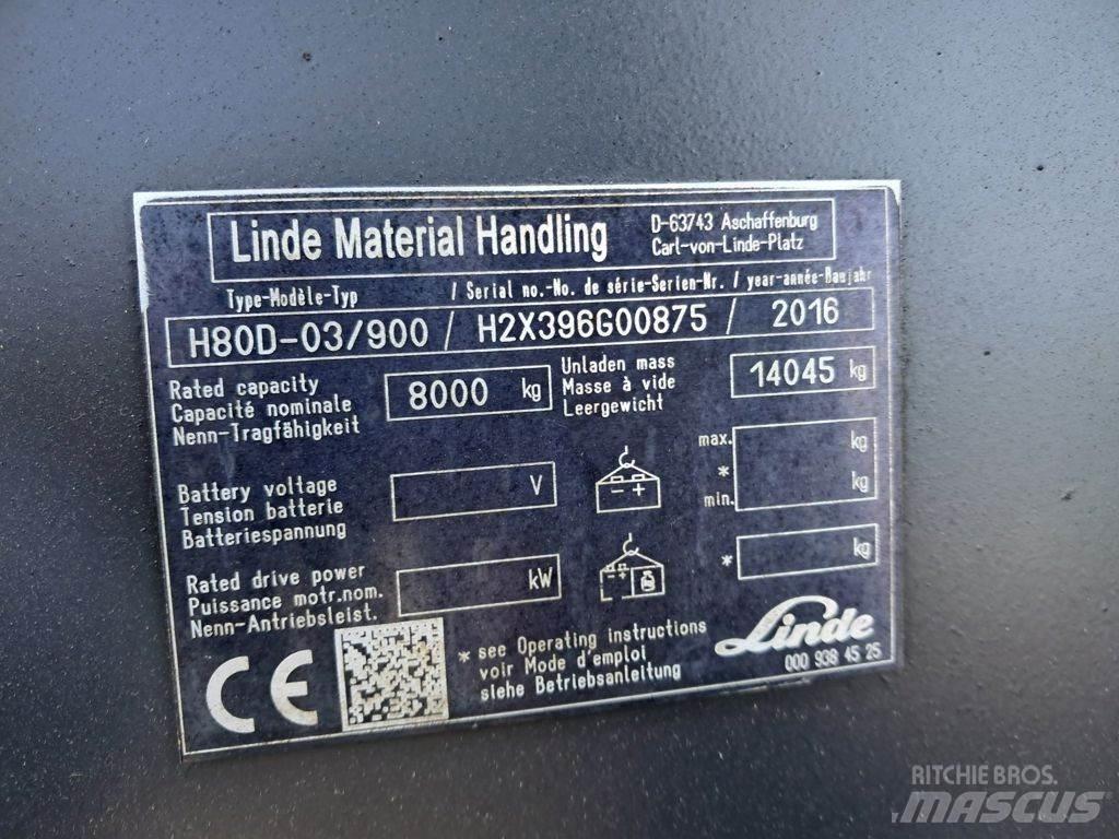 Linde H80D-03/900 디젤 지게차