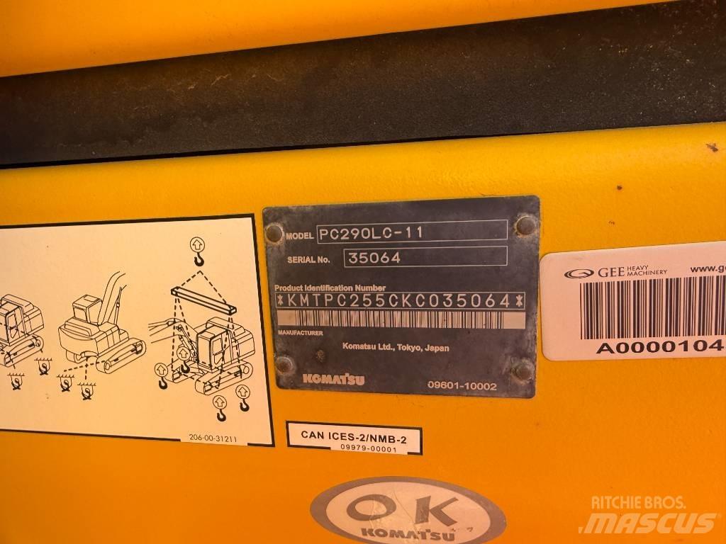 Komatsu PC290LC-11 대형 굴삭기 29톤 이상