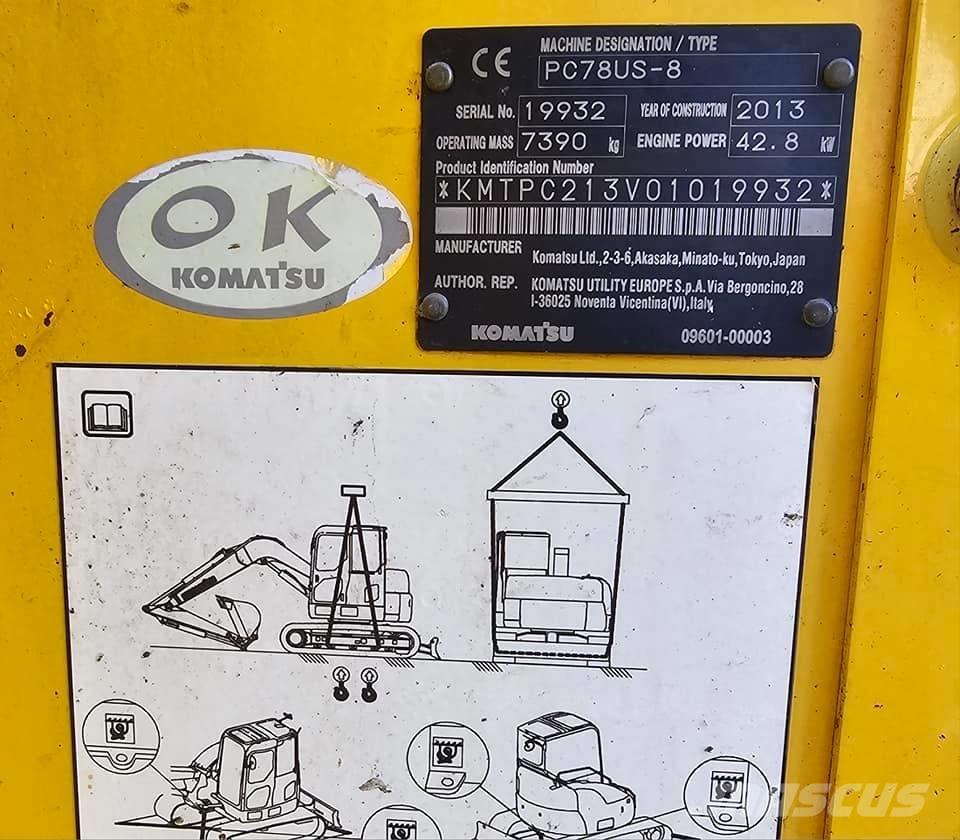 Komatsu PC 78 US-8 중형굴삭기 7톤-28톤