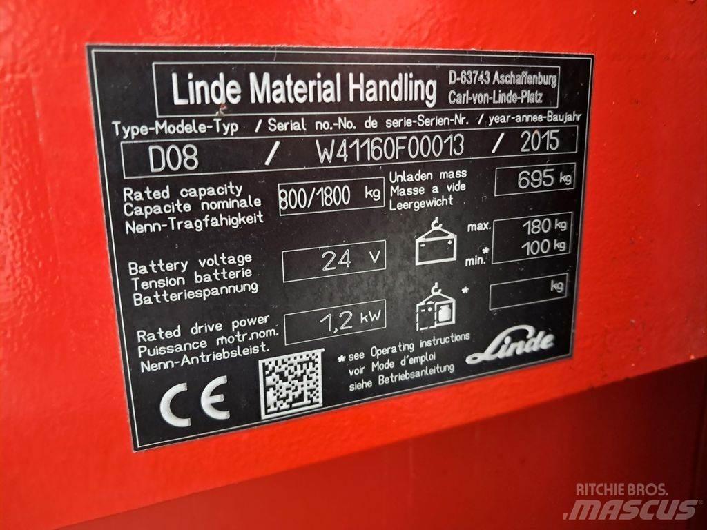 Linde D08 포크리프트