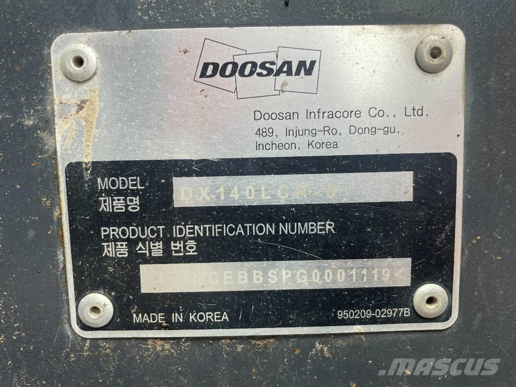 Doosan DX 140 LCR 대형 굴삭기 29톤 이상