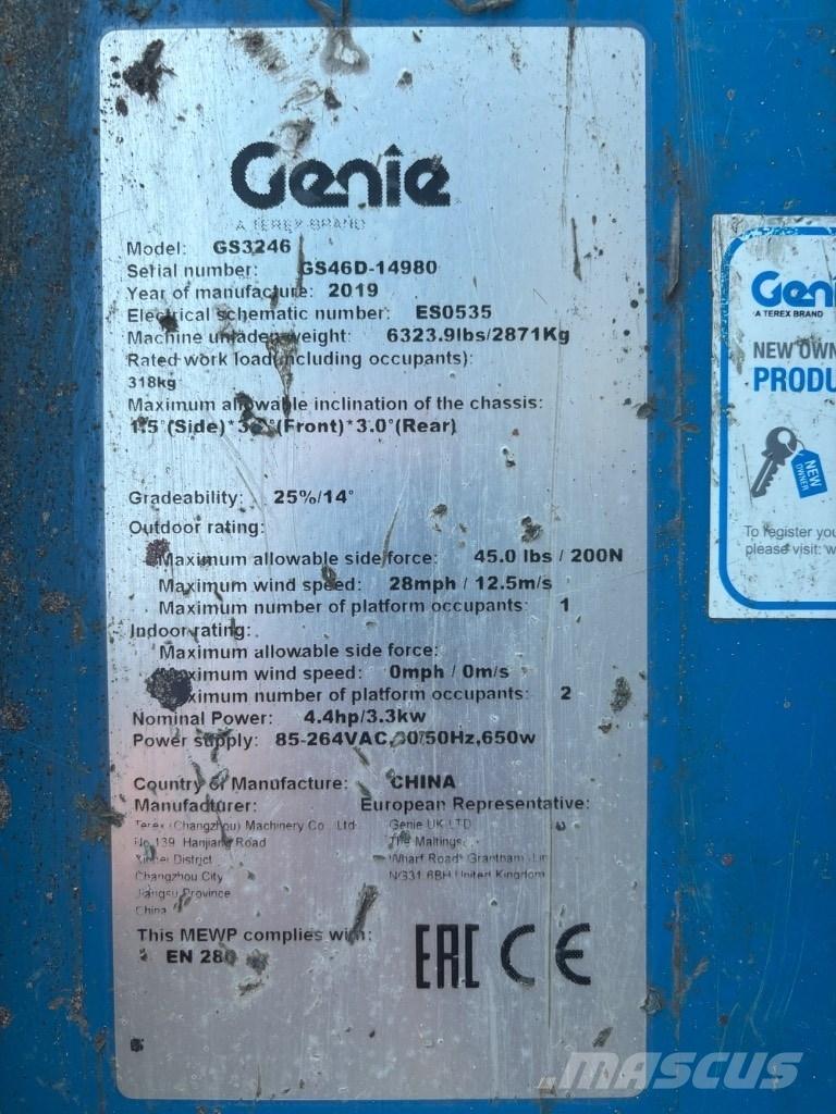 Genie GS 3246 가위형 리프트