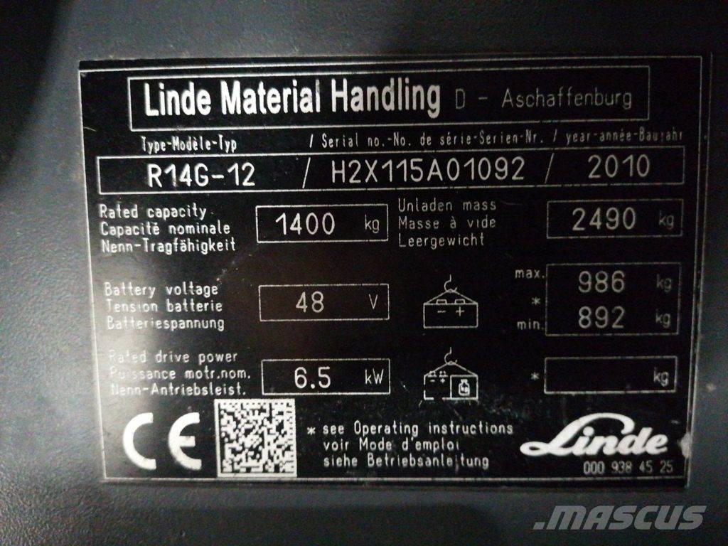 Linde R14G-12 리치 트럭