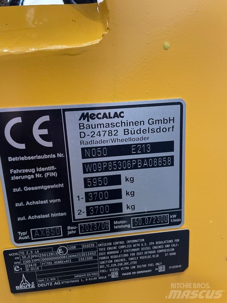 Mecalac AX 850  휠로우더