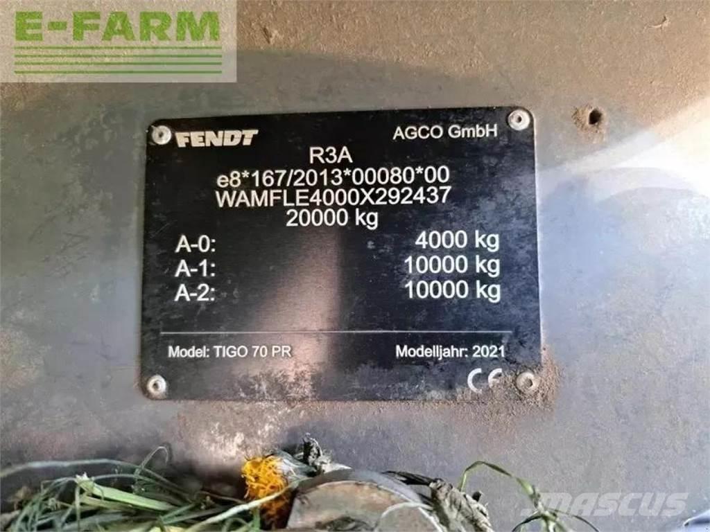 Fendt tigo 70 pr 기타 세미 트레일러