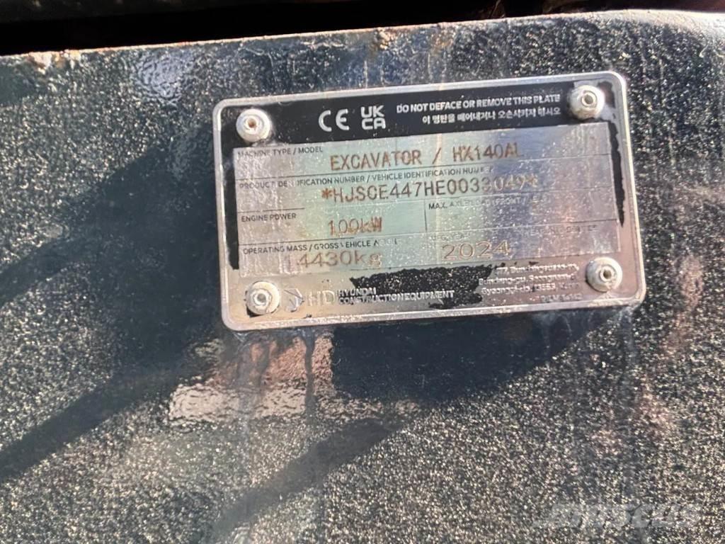 Hyundai HX140AL 대형 굴삭기 29톤 이상