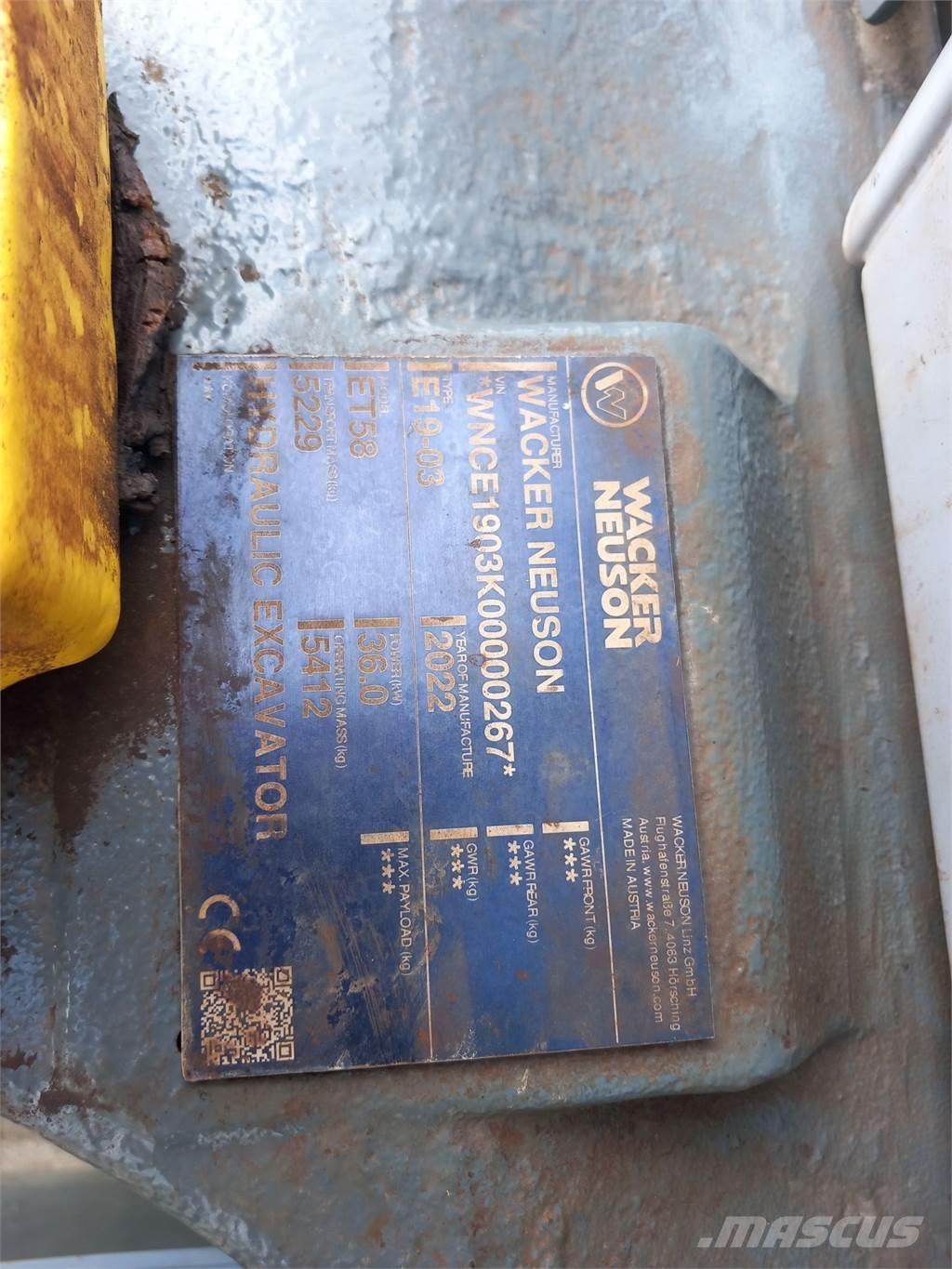 Wacker Neuson ET58 대형 굴삭기 29톤 이상