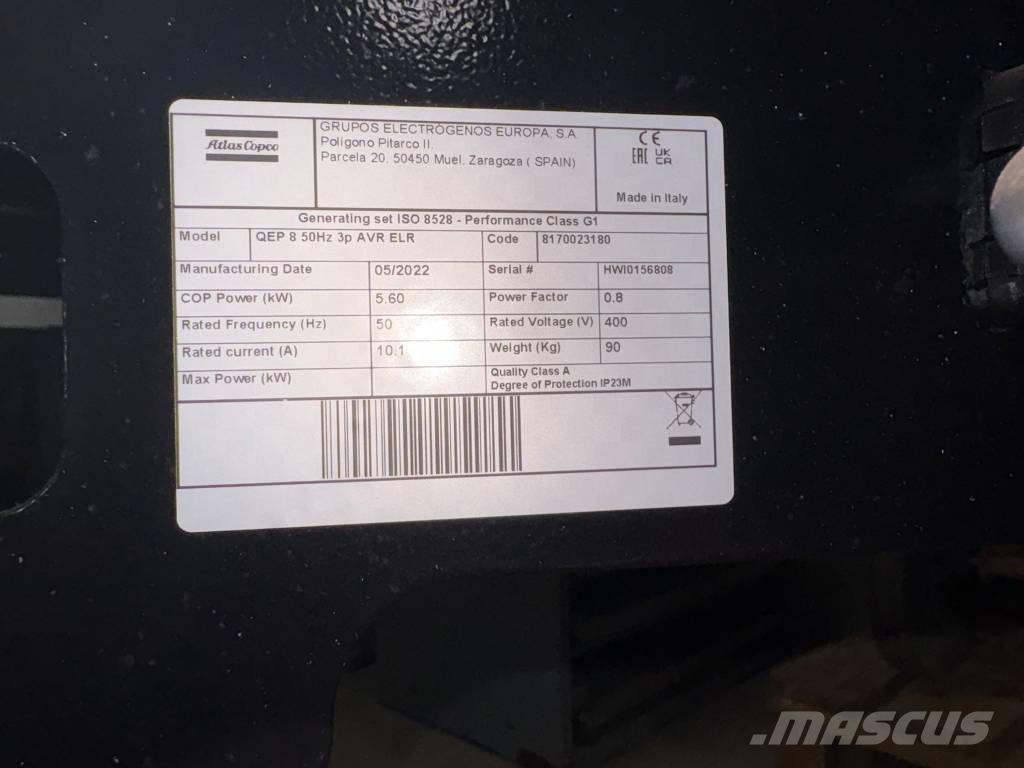 Atlas Copco QEP 8 가솔린 발전기